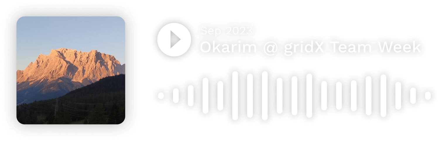 Okarim @ gridX Team Week
